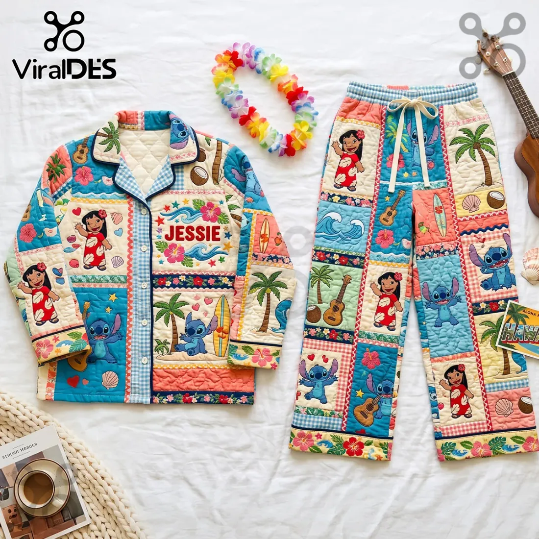 Lilo and Stitch Jessie Tropical Quilted Pajama Set Lilo and Stitch Jessie Tropical Quilted Pajama Set