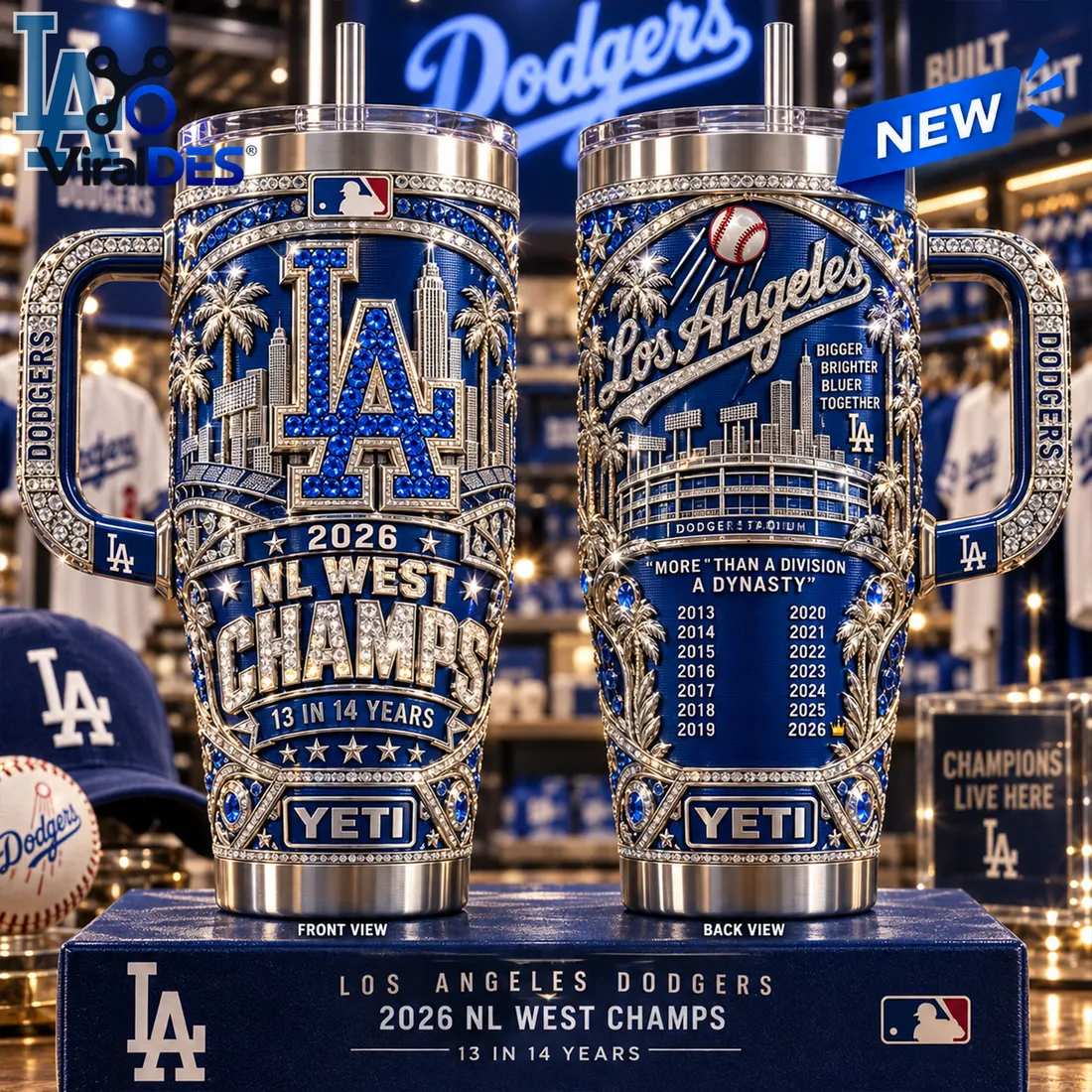 Los Angeles Dodgers 2026 NL West Champions 40oz Tumbler Los Angeles Dodgers 2026 NL West Champions 40oz Tumbler