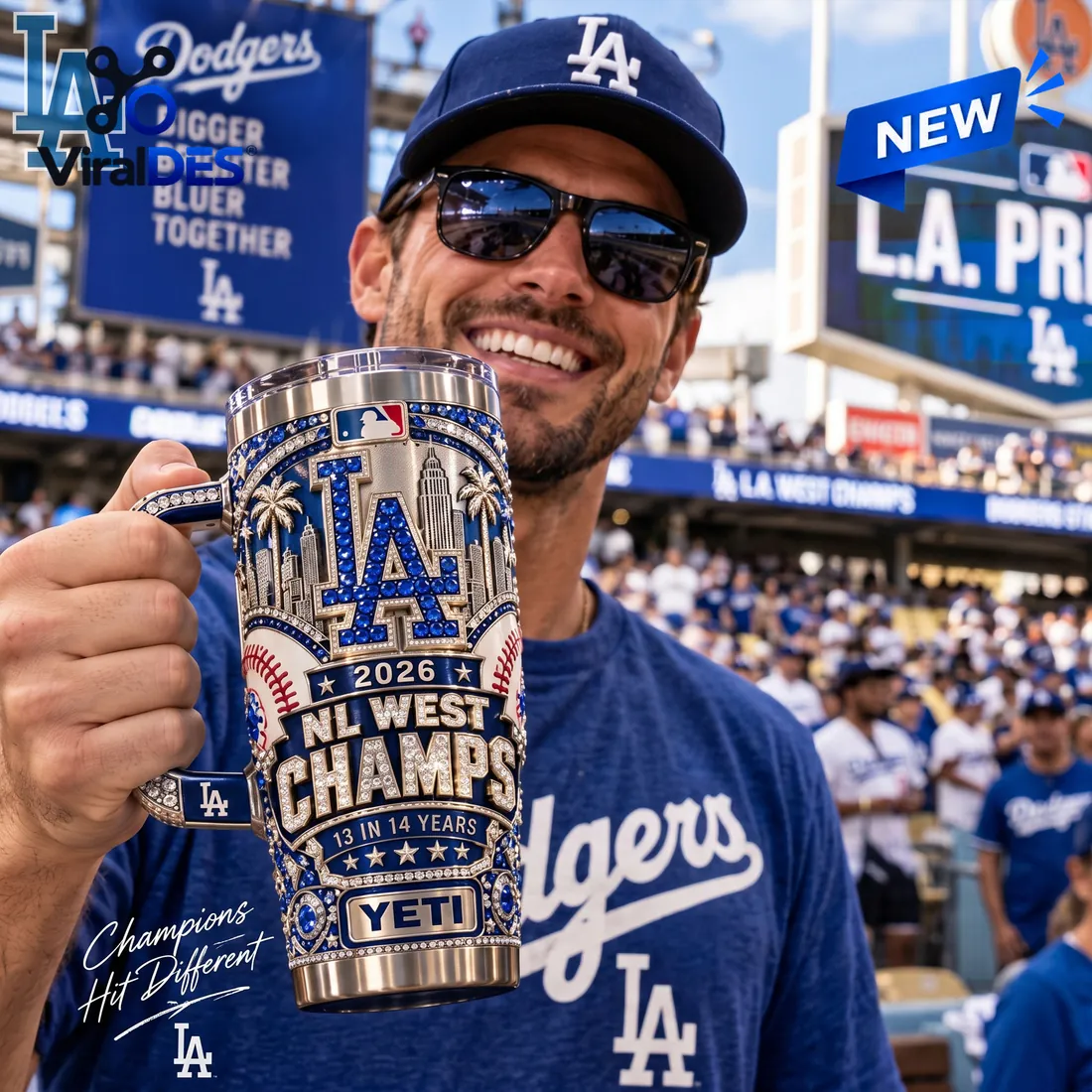 Los Angeles Dodgers 2026 NL West Champions 40oz Tumbler Los Angeles Dodgers 2026 NL West Champions 40oz Tumbler