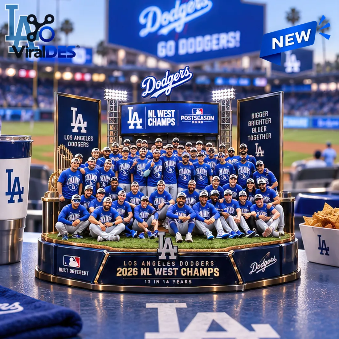 Los Angeles Dodgers 2026 NL West Champions Acrylic Plaque Los Angeles Dodgers 2026 NL West Champions Acrylic Plaque