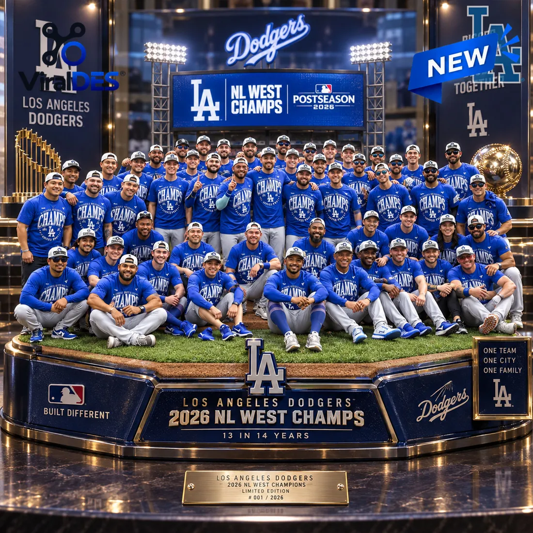 Los Angeles Dodgers 2026 NL West Champions Acrylic Plaque Los Angeles Dodgers 2026 NL West Champions Acrylic Plaque