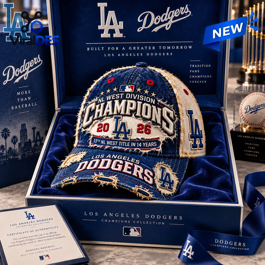 Los Angeles Dodgers 2026 NL West Champions Distressed Cap Los Angeles Dodgers 2026 NL West Champions Distressed Cap