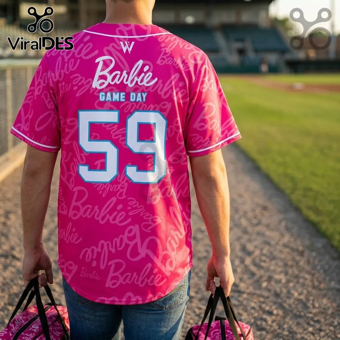 Los Angeles Queens x Barbie Game Day Baseball Jersey Los Angeles Queens x Barbie Game Day Baseball Jersey