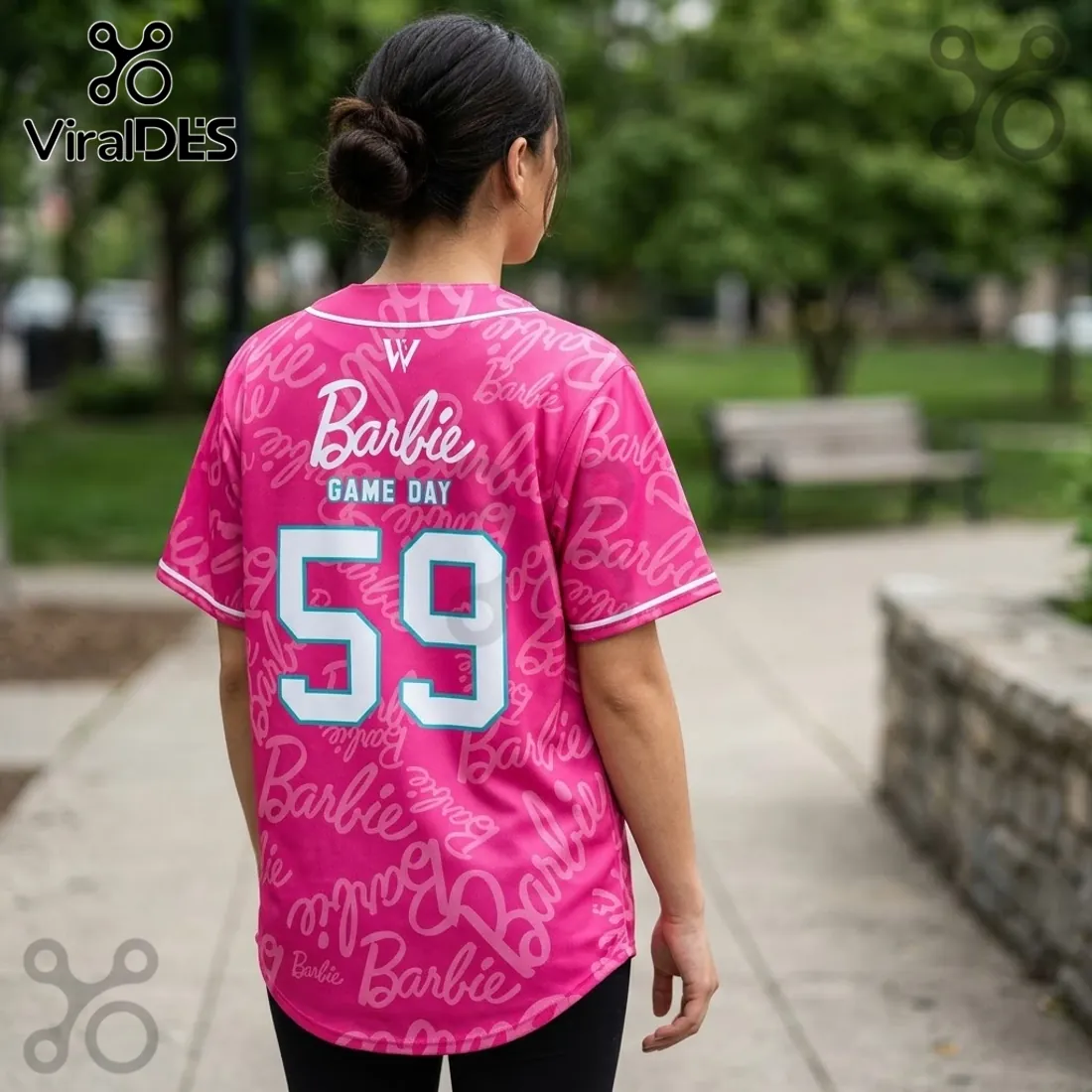 Los Angeles Queens x Barbie Game Day Baseball Jersey Los Angeles Queens x Barbie Game Day Baseball Jersey