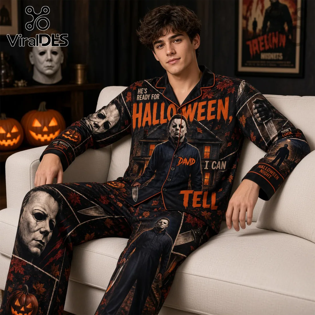 Michael Myers Horror Movie Personalized Pajama Set Michael Myers Horror Movie Personalized Pajama Set