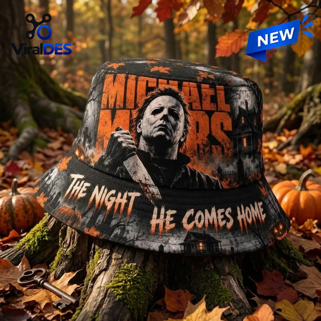 Michael Myers The Night He Comes Home Halloween Bucket Hat Michael Myers The Night He Comes Home Halloween Bucket Hat