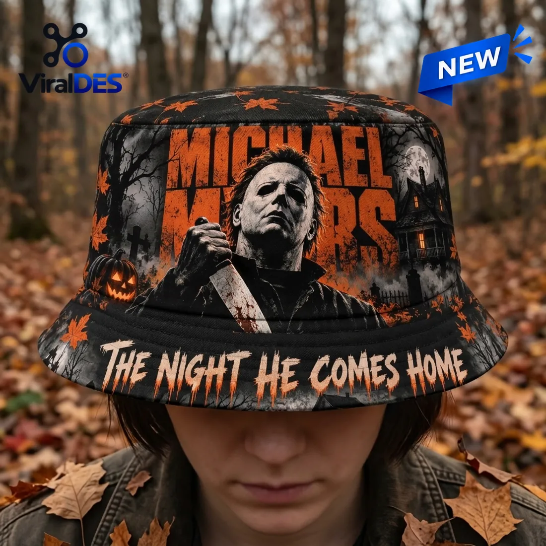 Michael Myers The Night He Comes Home Halloween Bucket Hat Michael Myers The Night He Comes Home Halloween Bucket Hat
