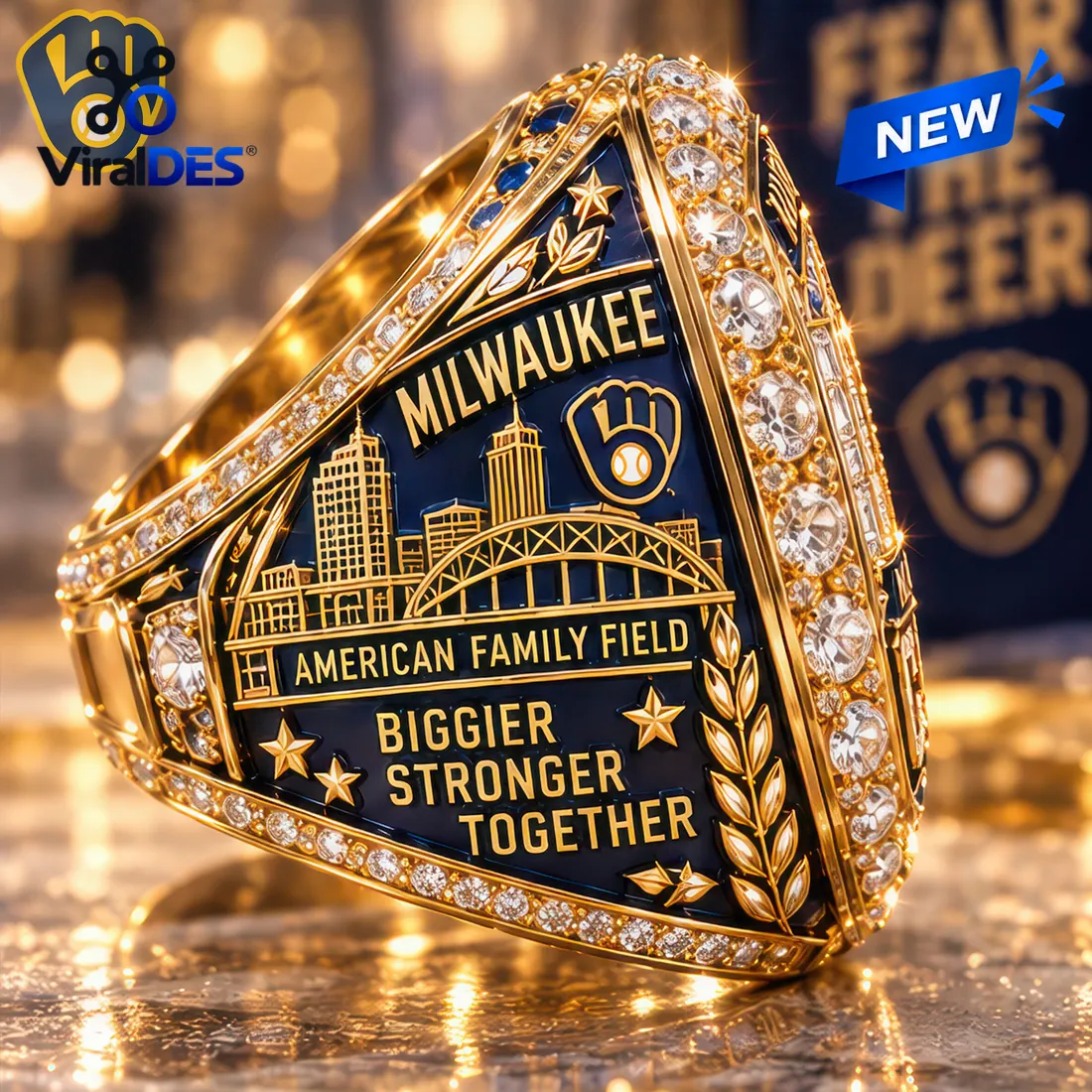 Milwaukee Brewers 2026 NL Central Division Champions Ring Milwaukee Brewers 2026 NL Central Division Champions Ring