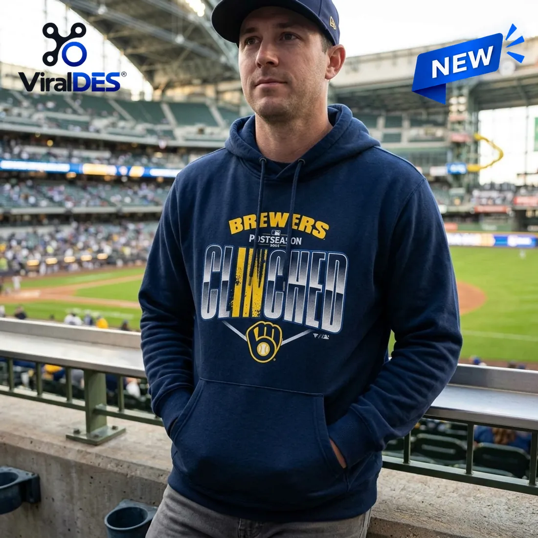 Milwaukee Brewers 2026 Postseason Blue Hoodie Milwaukee Brewers 2026 Postseason Blue Hoodie