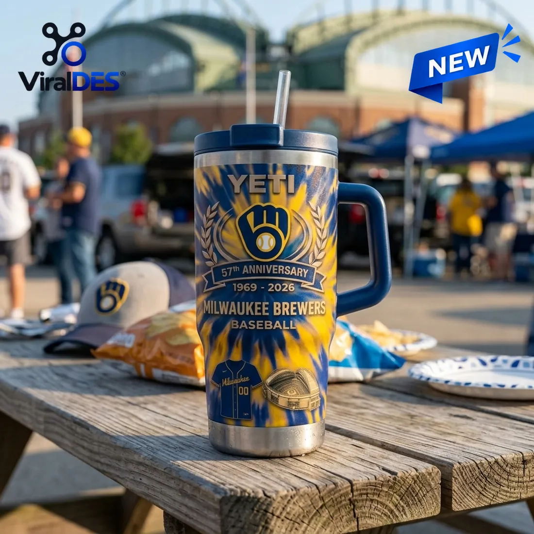 Milwaukee Brewers 57th Anniversary Stanley Tumbler Milwaukee Brewers 57th Anniversary Stanley Tumbler