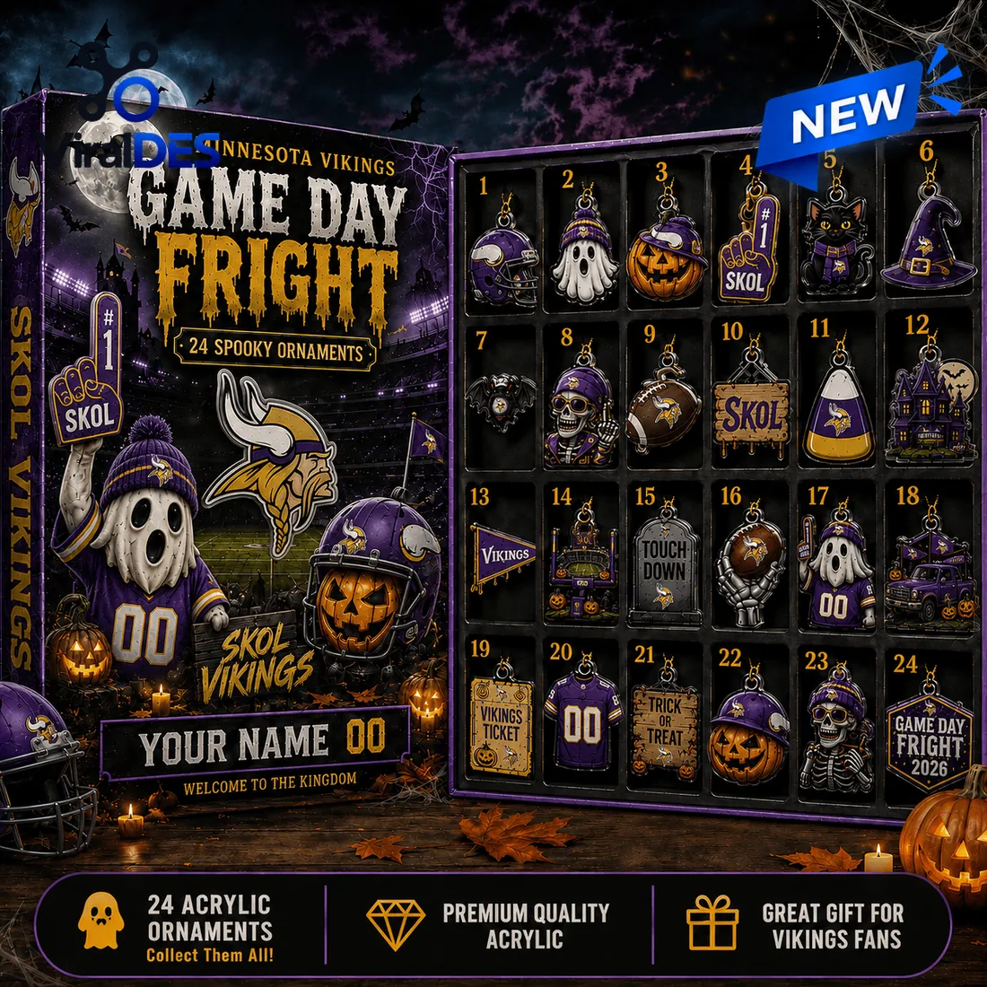 Minnesota Vikings Game Day Fright Halloween Advent Calendar Minnesota Vikings Game Day Fright Halloween Advent Calendar