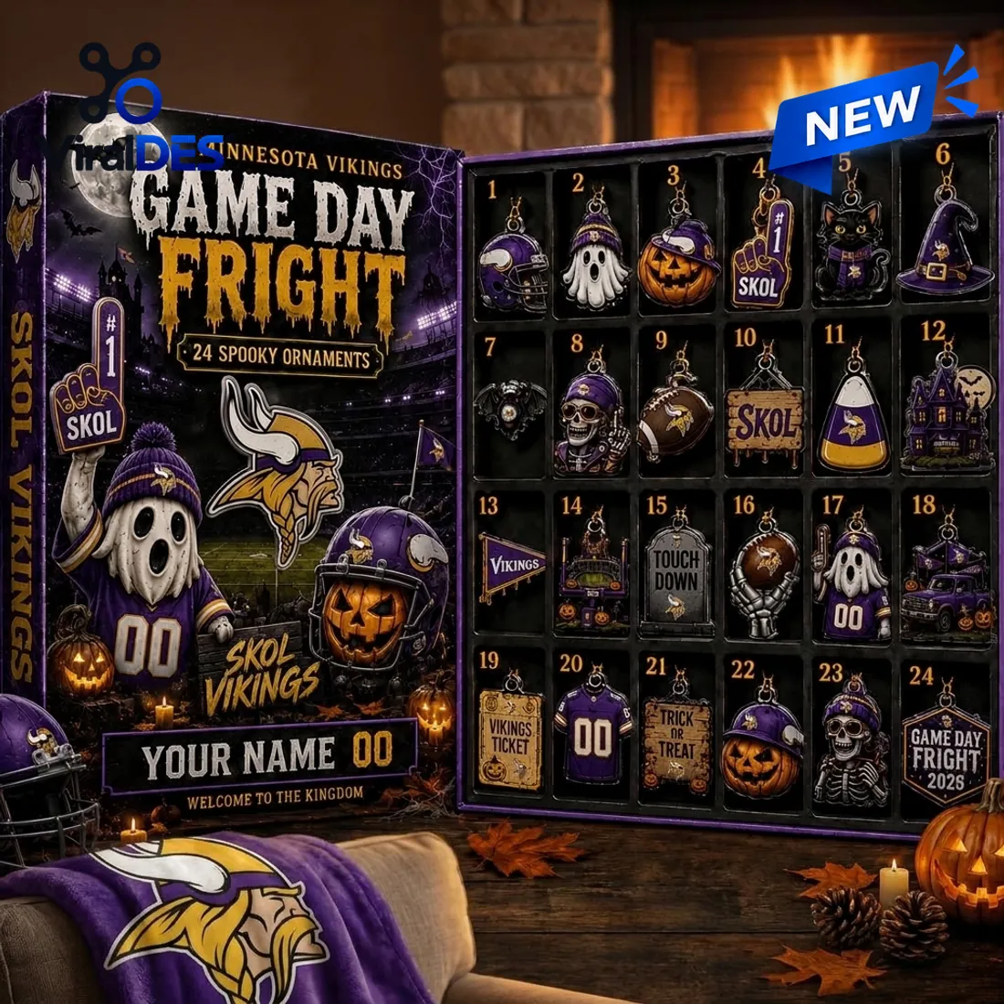 Minnesota Vikings Game Day Fright Halloween Advent Calendar Minnesota Vikings Game Day Fright Halloween Advent Calendar