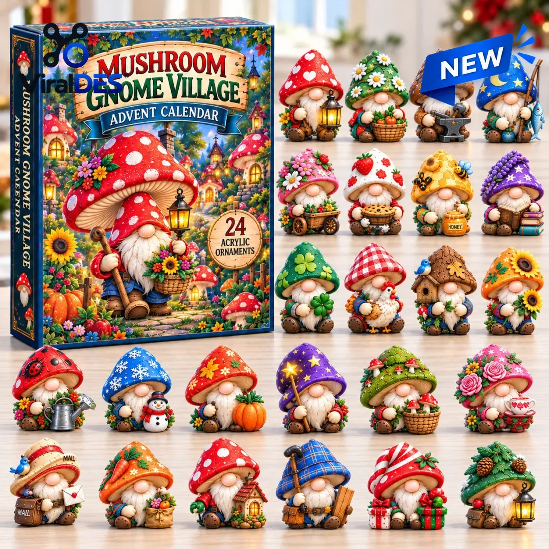 Mushroom Gnome Village Advent Calendar Mushroom Gnome Village Advent Calendar