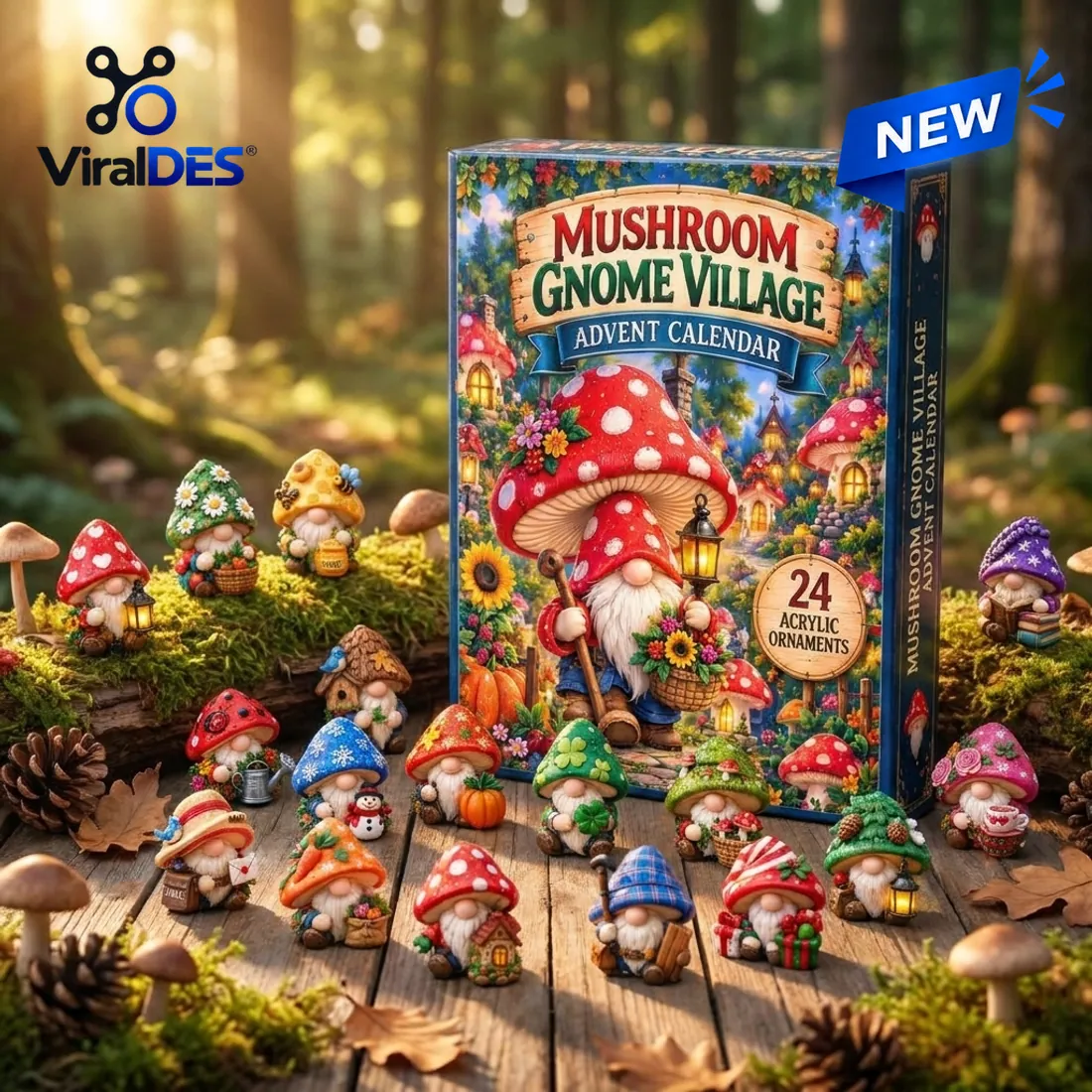 Mushroom Gnome Village Advent Calendar Mushroom Gnome Village Advent Calendar