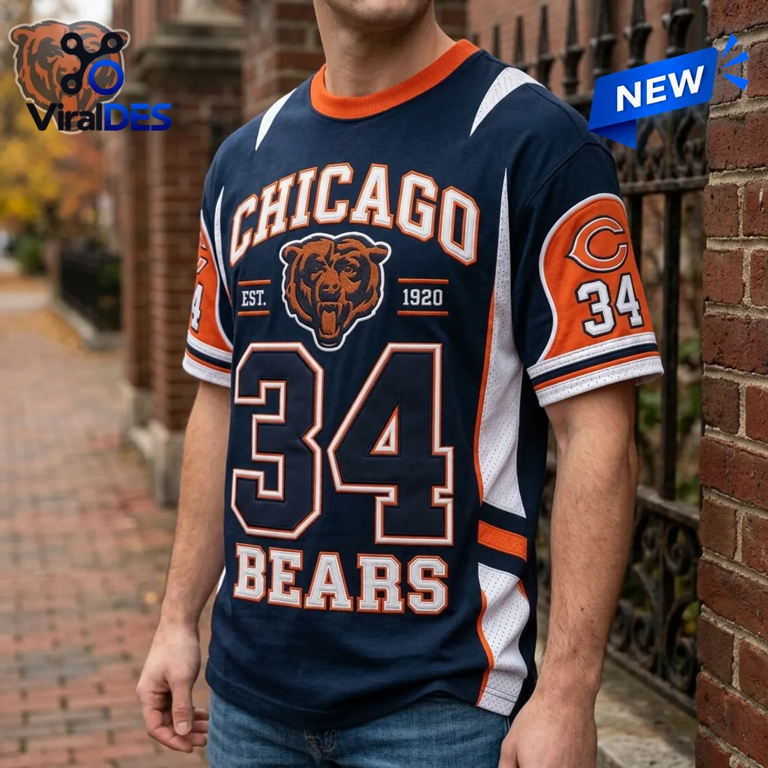 NFL Chicago Bears 34 Custom Name Shirt NFL Chicago Bears 34 Custom Name Shirt