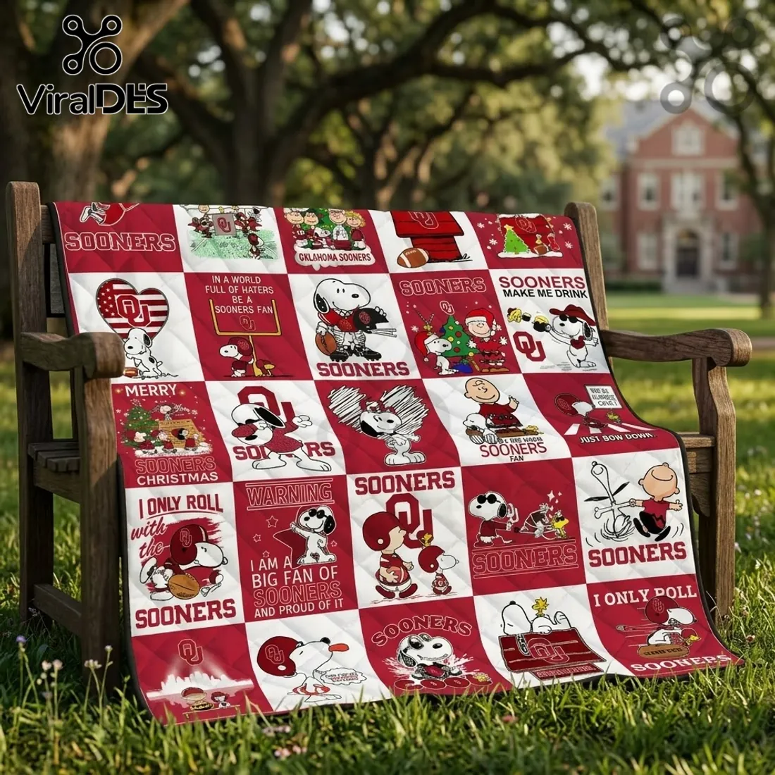 Oklahoma Sooners Snoopy Peanuts Christmas Fleece Blanket Oklahoma Sooners Snoopy Peanuts Christmas Fleece Blanket