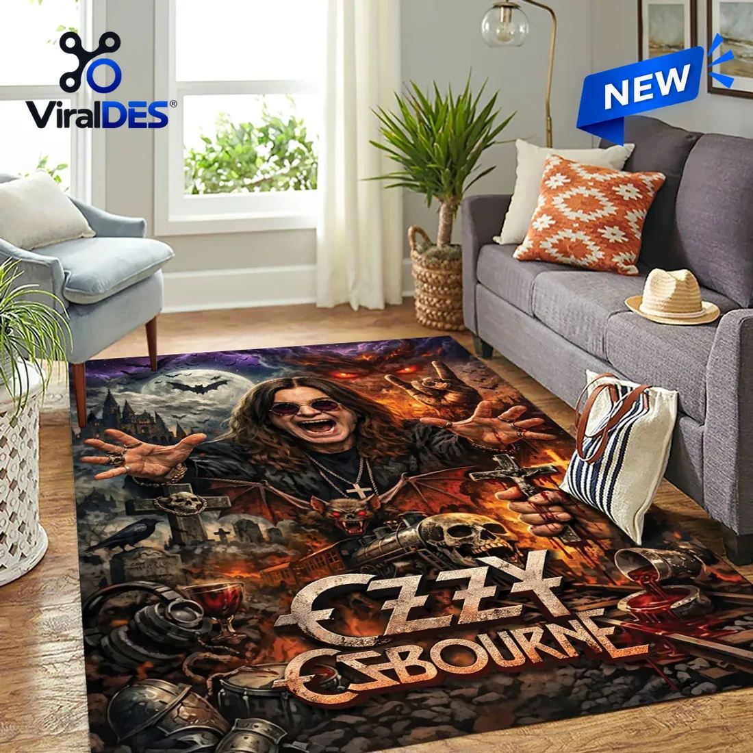 Ozzy Osbourne Heavy Metal Area Rug Ozzy Osbourne Heavy Metal Area Rug