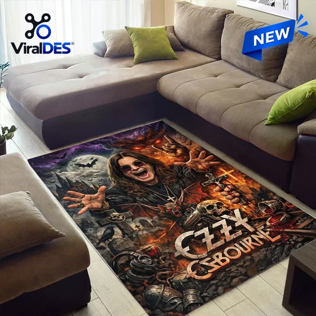 Ozzy Osbourne Heavy Metal Area Rug Ozzy Osbourne Heavy Metal Area Rug