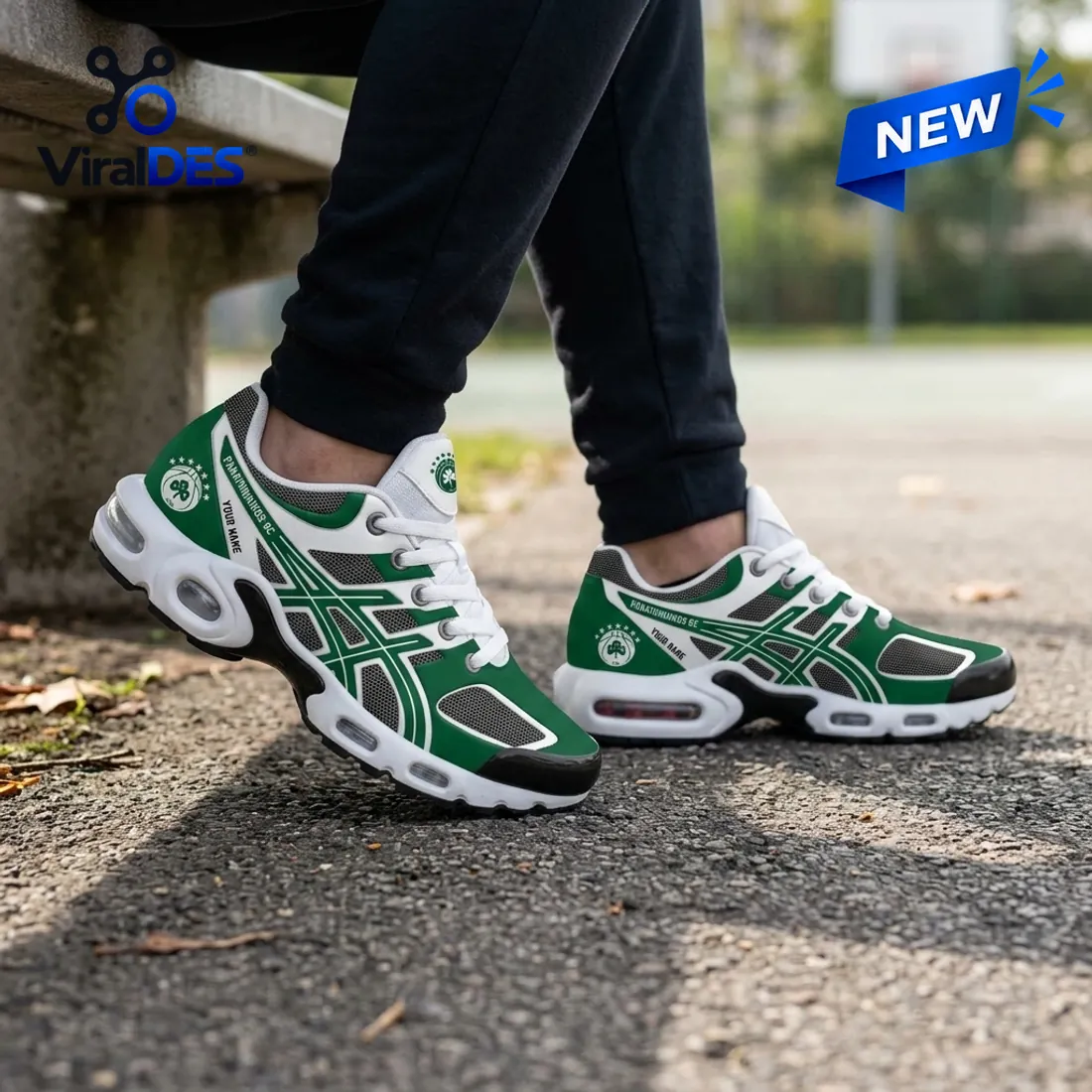 Panathinaikos BC Green Personalized Air Max Plus Sneakers Panathinaikos BC Green Personalized Air Max Plus Sneakers