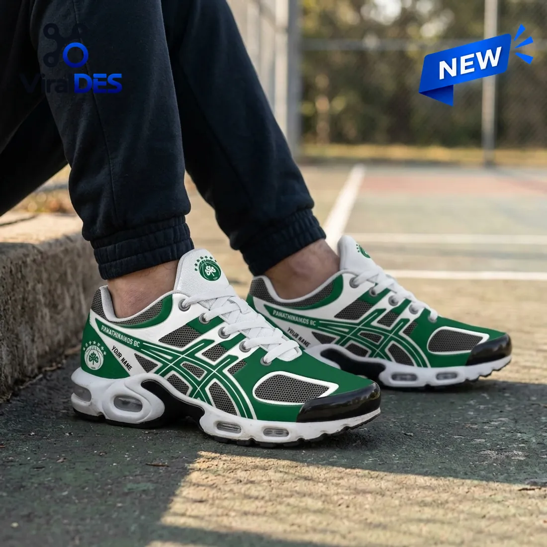 Panathinaikos BC Green Personalized Air Max Plus Sneakers Panathinaikos BC Green Personalized Air Max Plus Sneakers