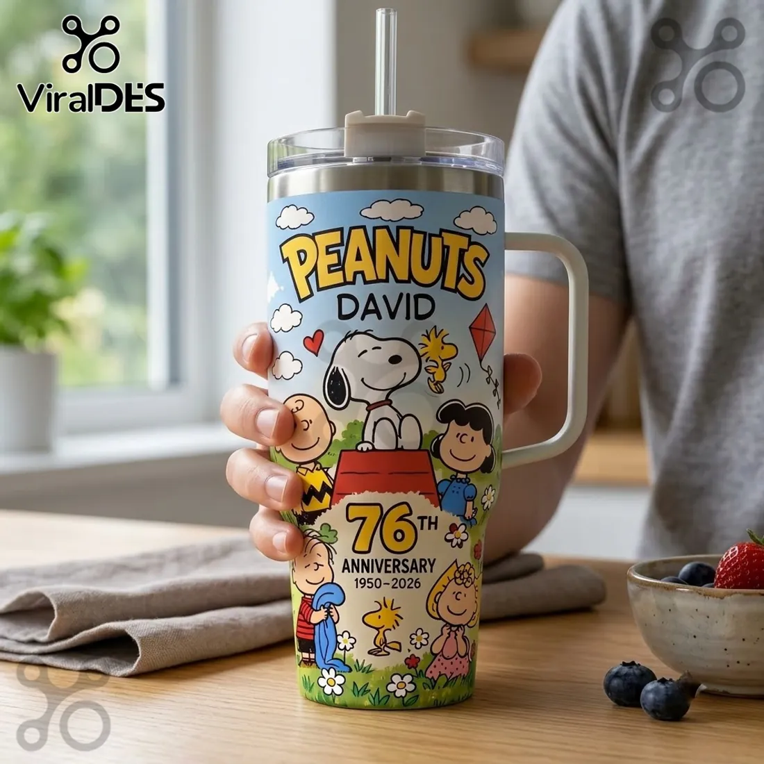 Peanuts Snoopy and Friends Personalized 40oz Tumbler Peanuts Snoopy and Friends Personalized 40oz Tumbler