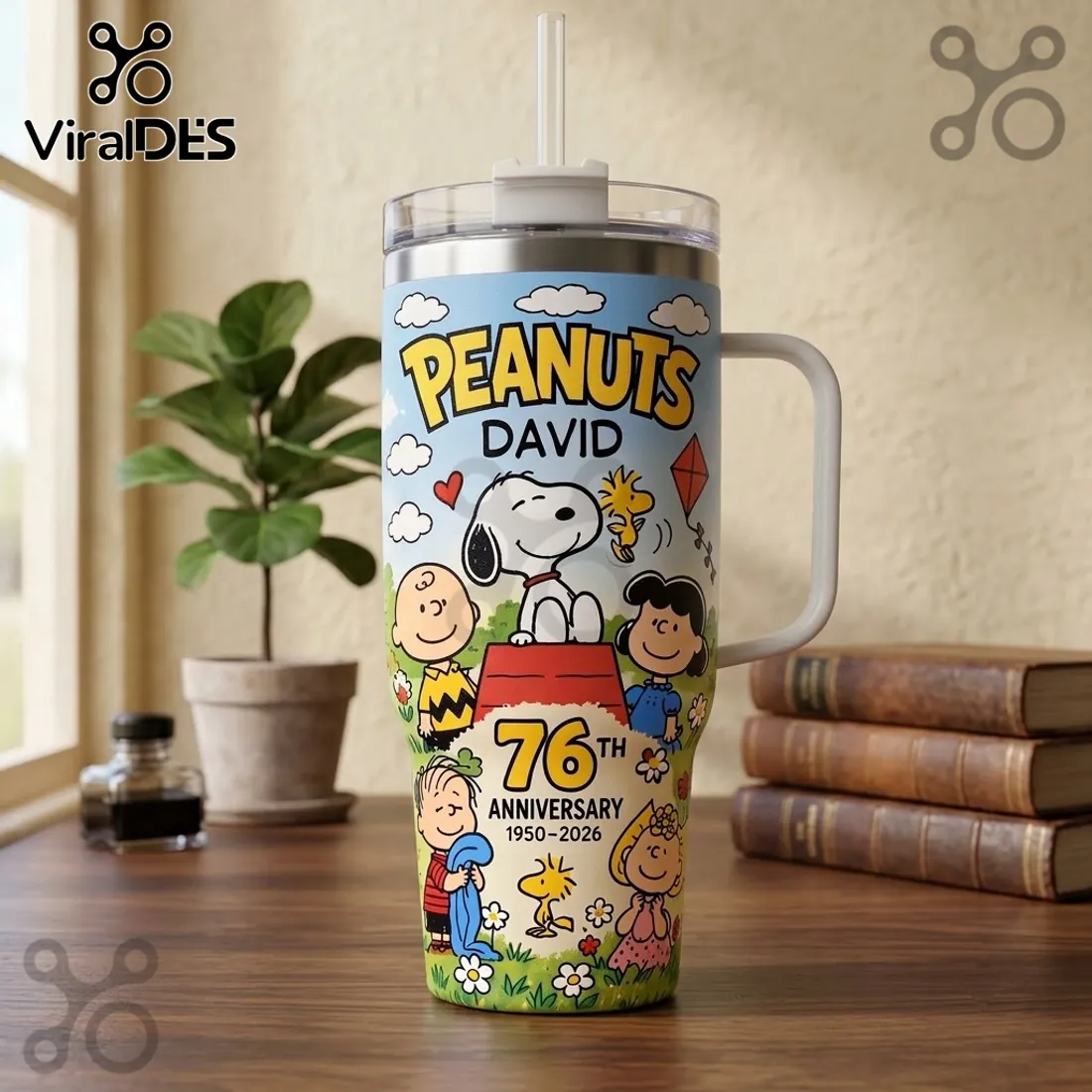 Peanuts Snoopy and Friends Personalized 40oz Tumbler Peanuts Snoopy and Friends Personalized 40oz Tumbler