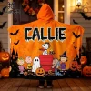 Hocus Pocus Sanderson Sisters Orange Hooded Blanket Hocus Pocus Sanderson Sisters Orange Hooded Blanket