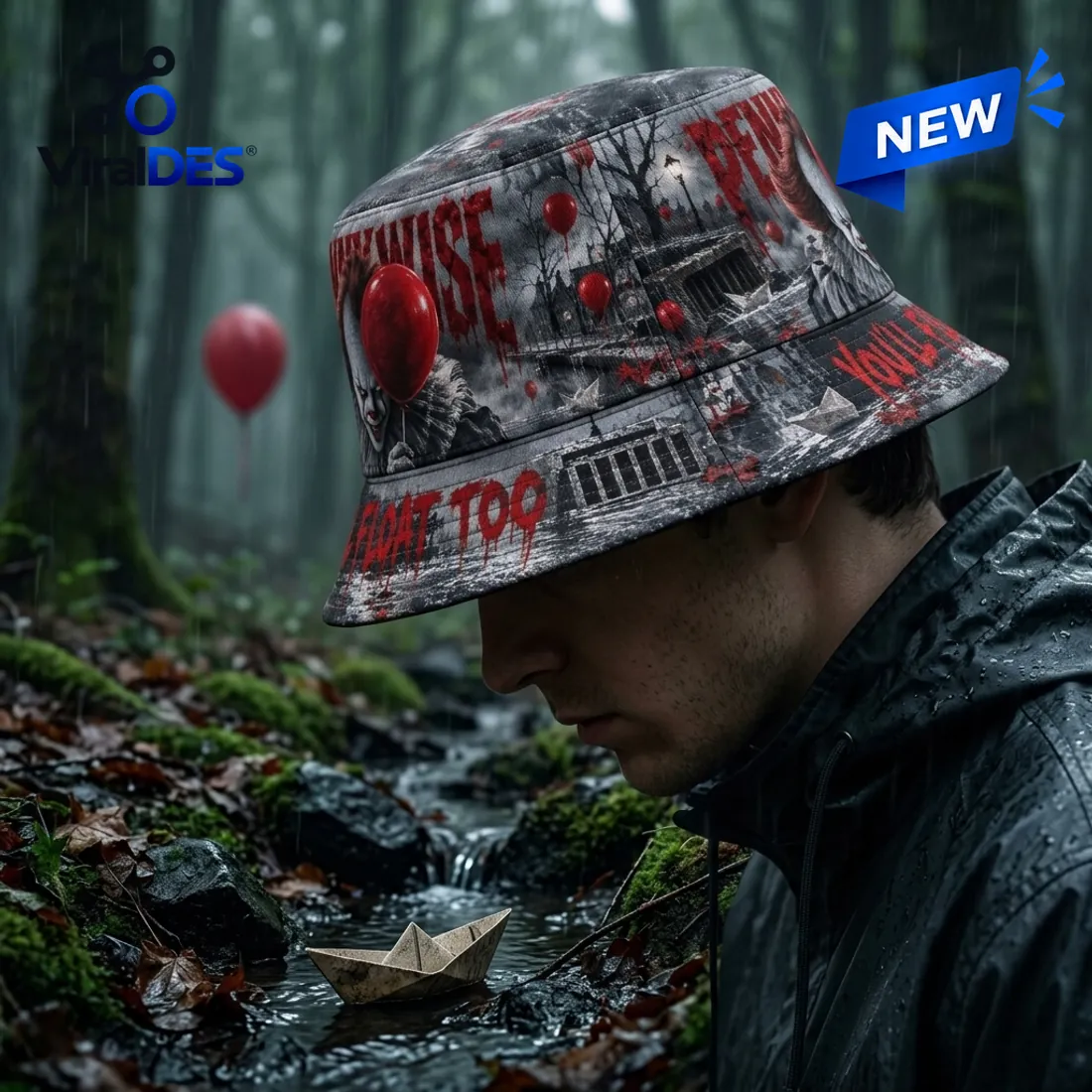 Pennywise You’ll Float Too Horror Bucket Hat Pennywise You’ll Float Too Horror Bucket Hat