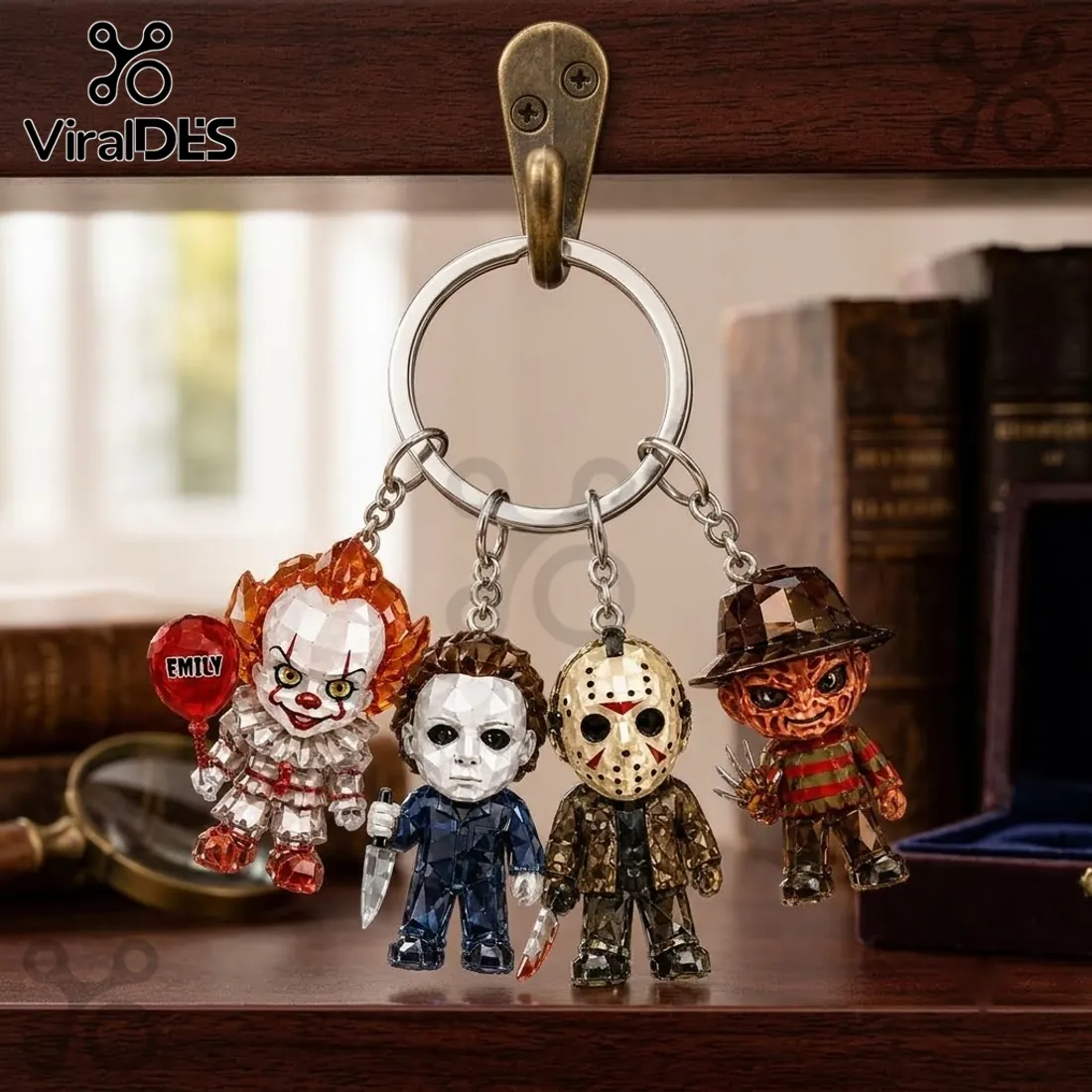 Personalized Horror Movie Characters Crystal Figurine Keychain Personalized Horror Movie Characters Crystal Figurine Keychain