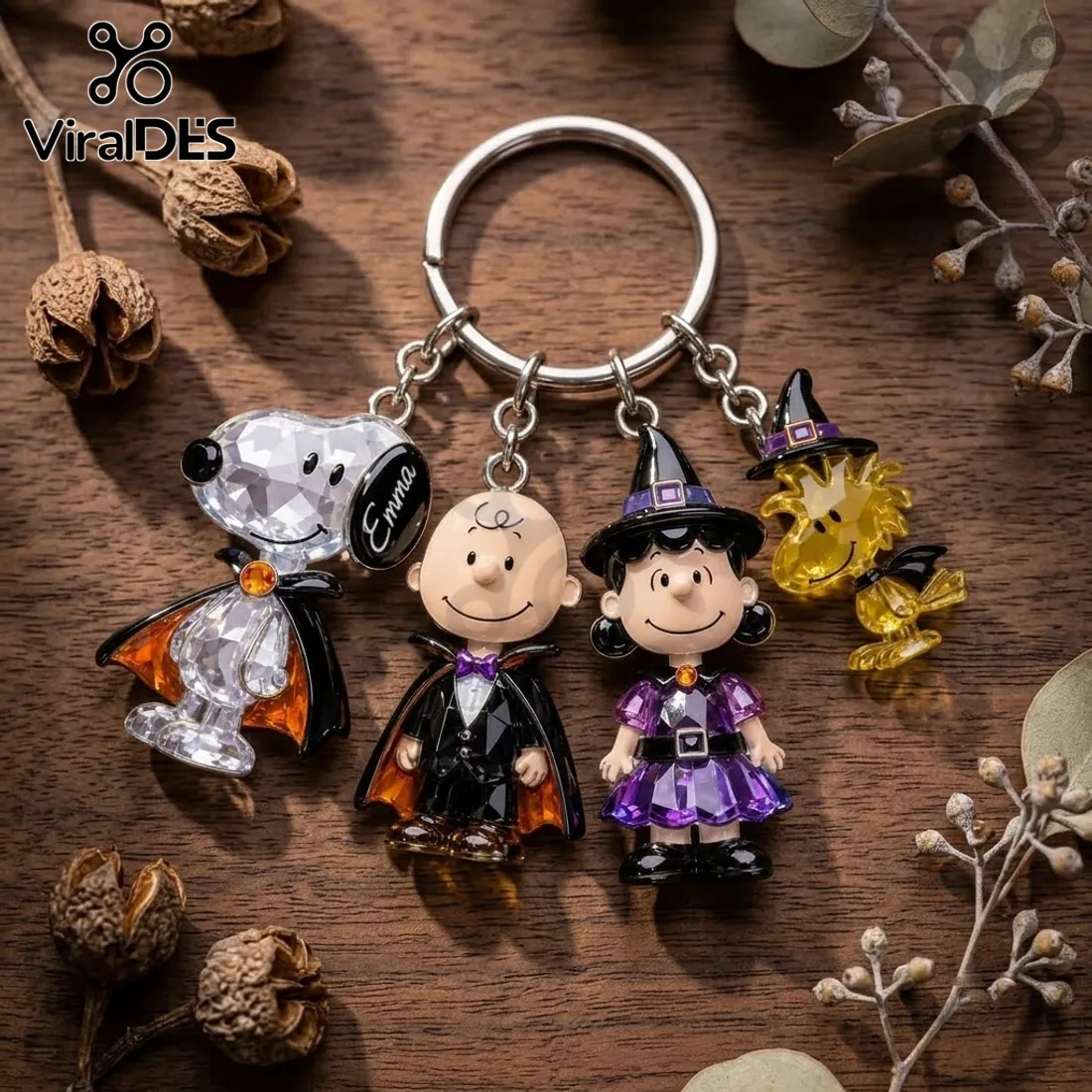 Personalized Snoopy Halloween Acrylic Keychain Personalized Snoopy Halloween Acrylic Keychain