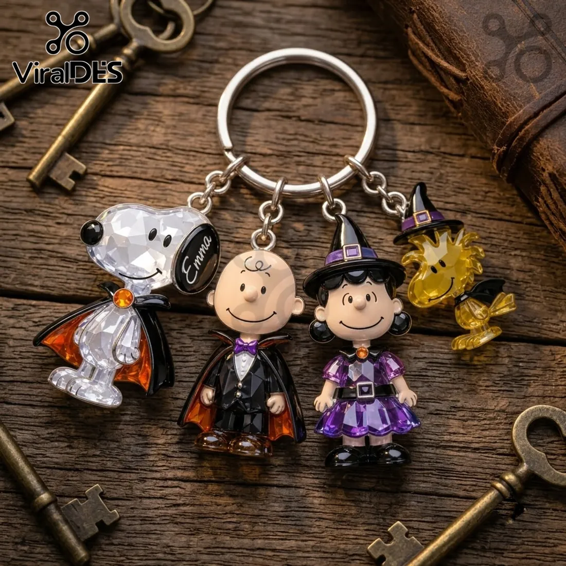 Personalized Snoopy Halloween Acrylic Keychain Personalized Snoopy Halloween Acrylic Keychain