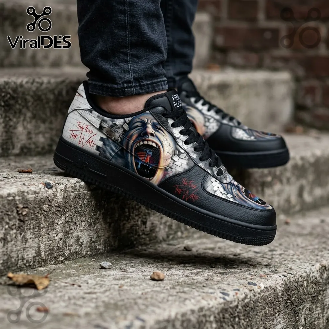 Pink Floyd The Wall Air Force 1 Sneakers Pink Floyd The Wall Air Force 1 Sneakers