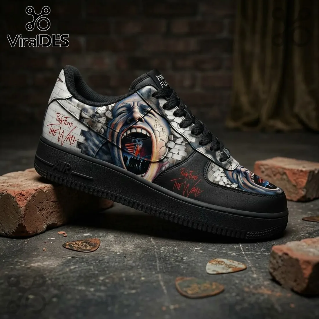 Pink Floyd The Wall Air Force 1 Sneakers Pink Floyd The Wall Air Force 1 Sneakers