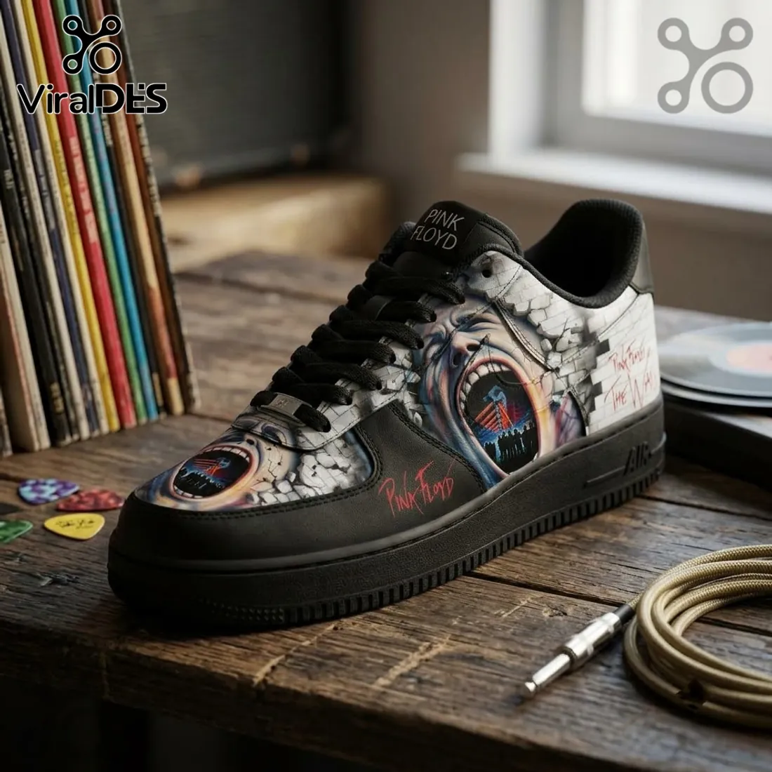 Pink Floyd The Wall Air Force 1 Sneakers Pink Floyd The Wall Air Force 1 Sneakers