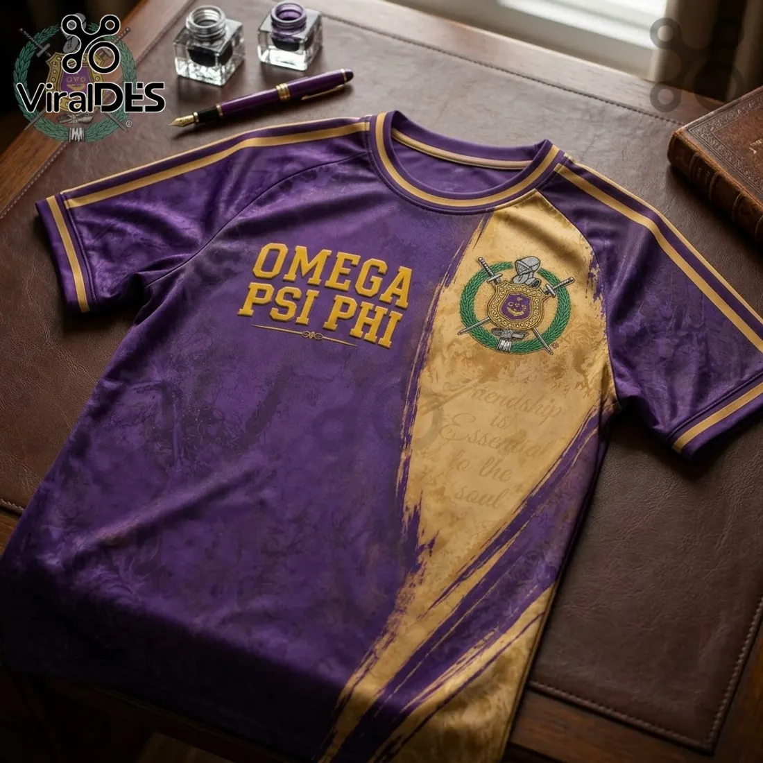 Premium Omega Psi Phi Purple and Gold Shirt Premium Omega Psi Phi Purple and Gold Shirt