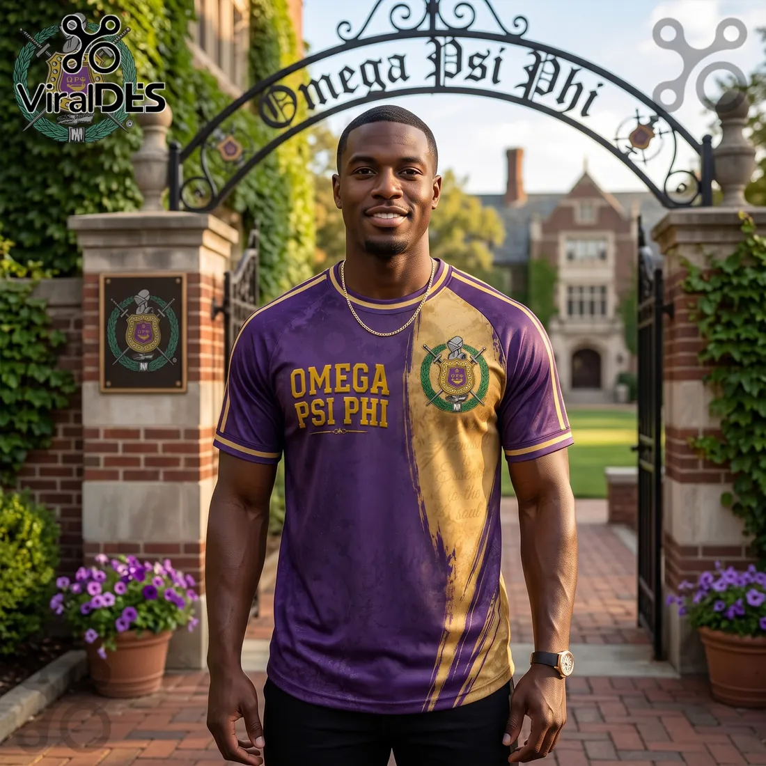 Premium Omega Psi Phi Purple and Gold Shirt Premium Omega Psi Phi Purple and Gold Shirt