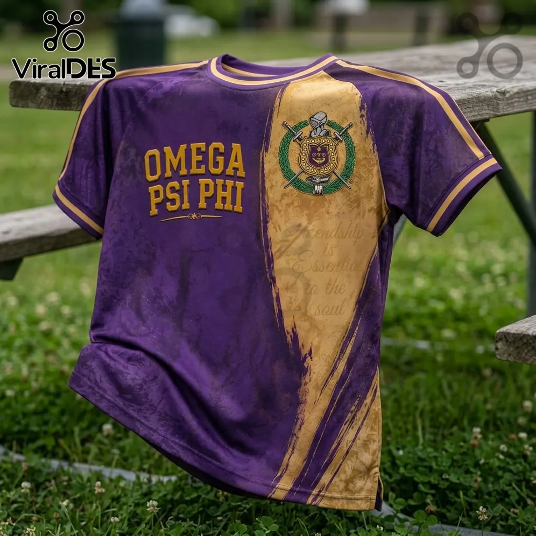 Premium Omega Psi Phi Purple and Gold Shirt Premium Omega Psi Phi Purple and Gold Shirt