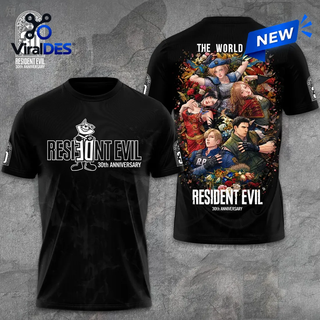 Resident Evil 30th Anniversary Black Shirt Resident Evil 30th Anniversary Black Shirt