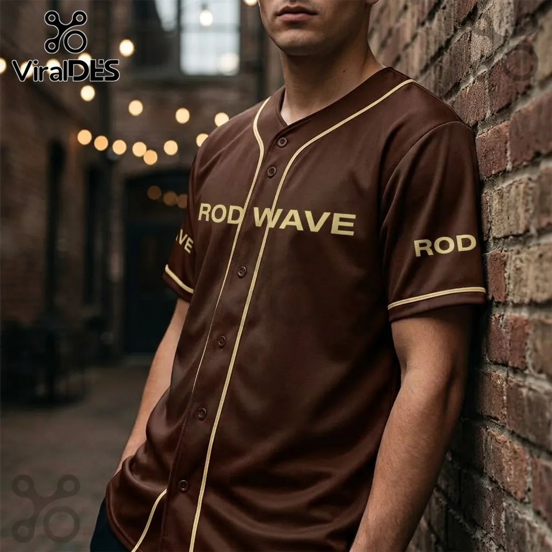 Rod Wave Don’t Look Down Tour Brown Baseball Jersey Rod Wave Don’t Look Down Tour Brown Baseball Jersey
