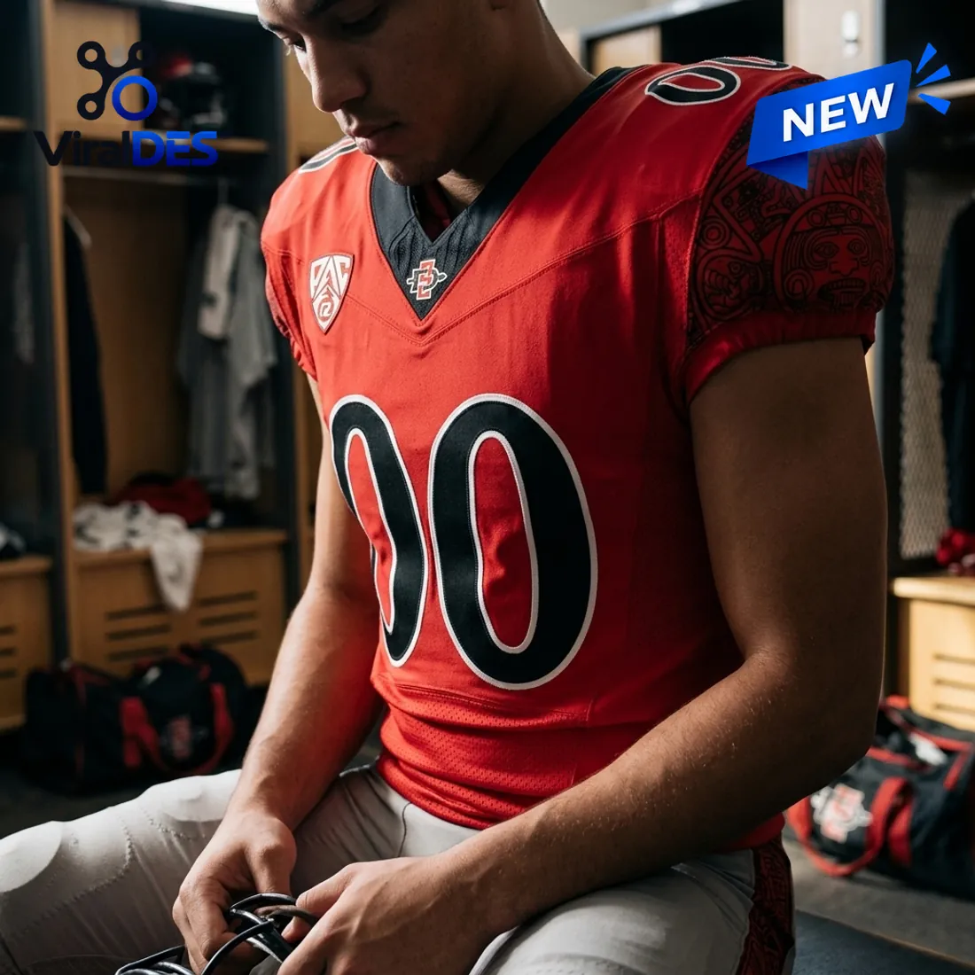 San Diego State Aztecs Personalized 2026 Red Football Jersey San Diego State Aztecs Personalized 2026 Red Football Jersey