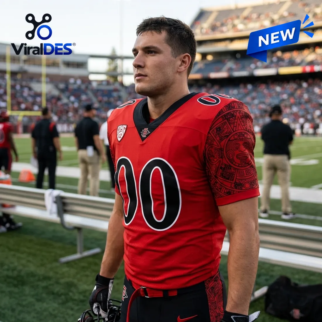 San Diego State Aztecs Personalized 2026 Red Football Jersey San Diego State Aztecs Personalized 2026 Red Football Jersey