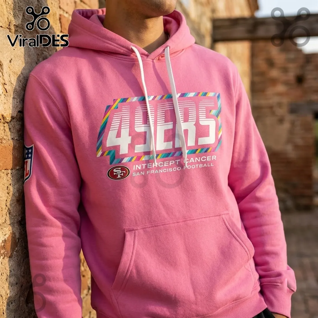 San Francisco 49ers NFL Crucial Catch Pink Hoodie San Francisco 49ers NFL Crucial Catch Pink Hoodie