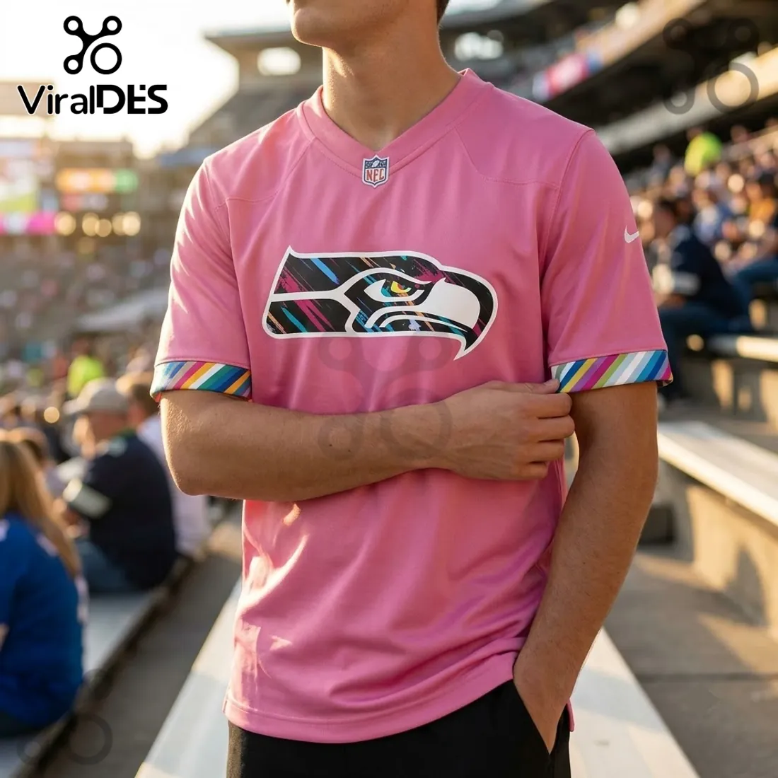 Seattle Seahawks 2026 Crucial Catch Pink Football Jersey Seattle Seahawks 2026 Crucial Catch Pink Football Jersey