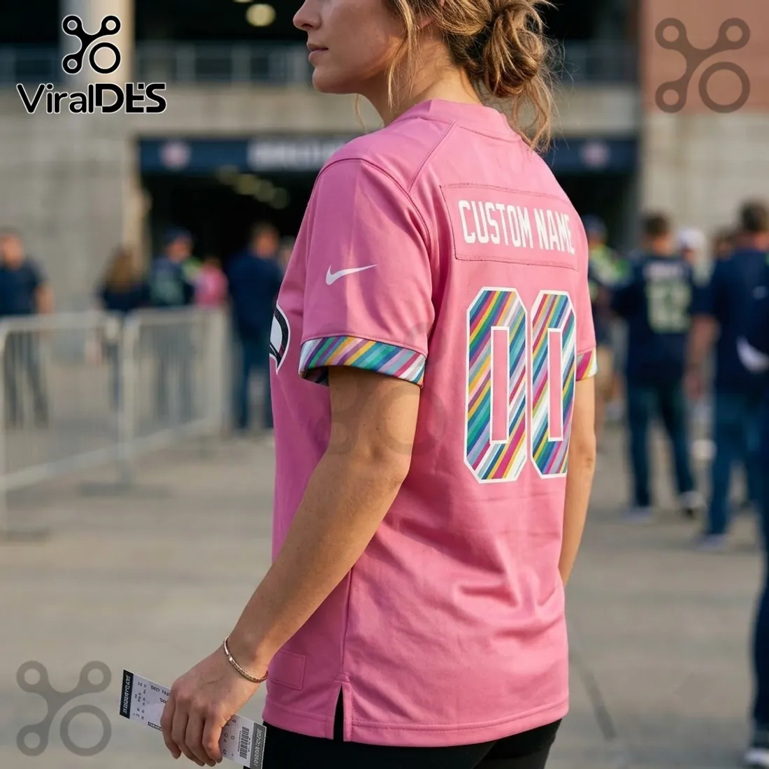Seattle Seahawks 2026 Crucial Catch Pink Football Jersey Seattle Seahawks 2026 Crucial Catch Pink Football Jersey