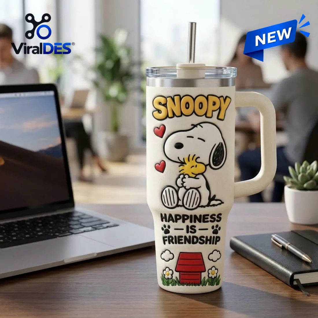 Snoopy Happiness Is Friendship Stanley Tumbler 40oz Snoopy Happiness Is Friendship Stanley Tumbler 40oz