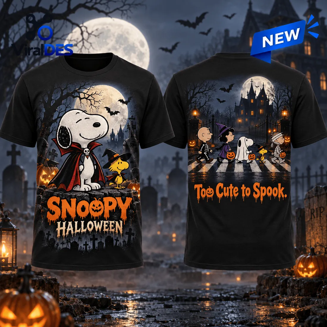 Snoopy Vampire Halloween Black Shirt Snoopy Vampire Halloween Black Shirt