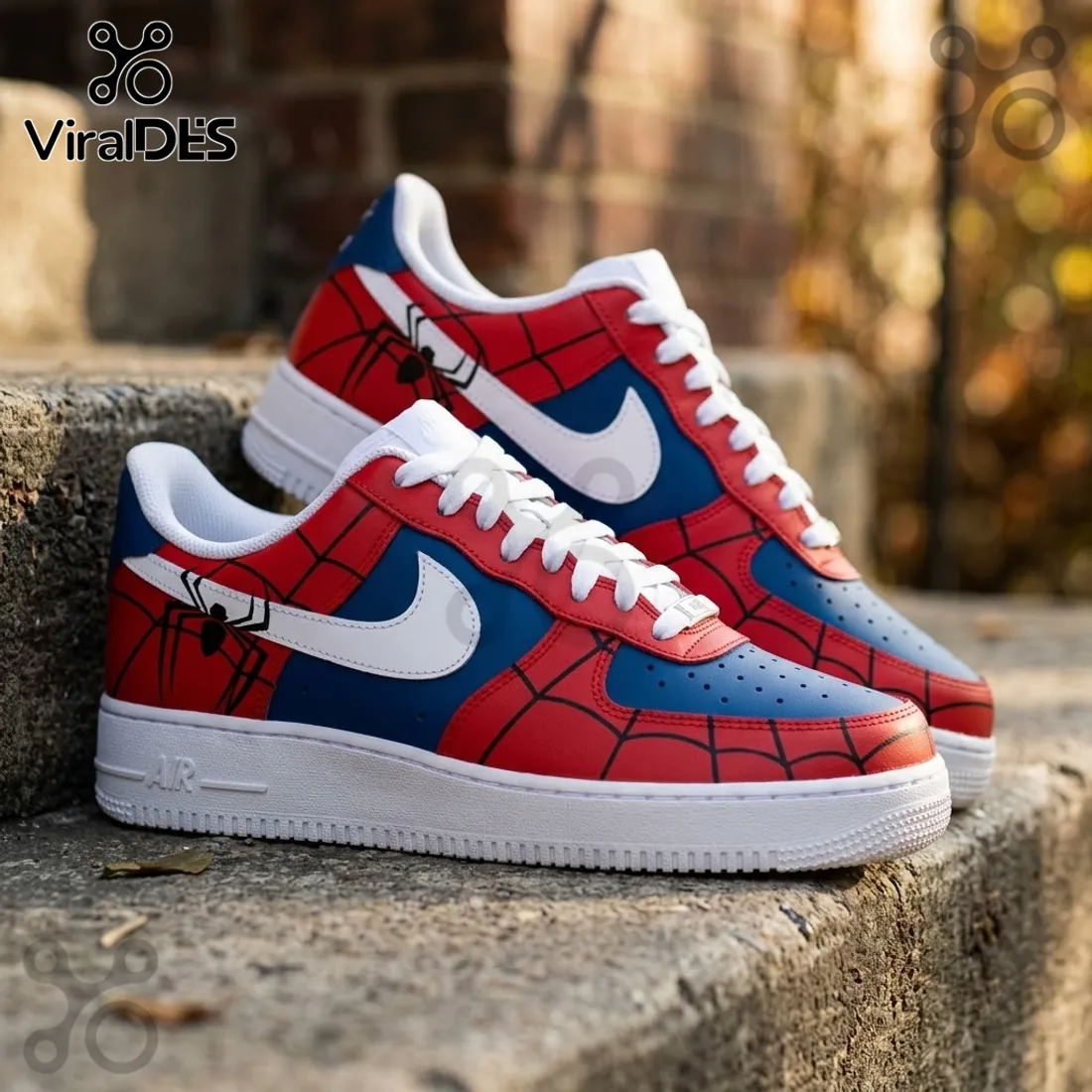 Spider-Man Marvel Character Air Force 1 Low Top Sneakers Spider-Man Marvel Character Air Force 1 Low Top Sneakers