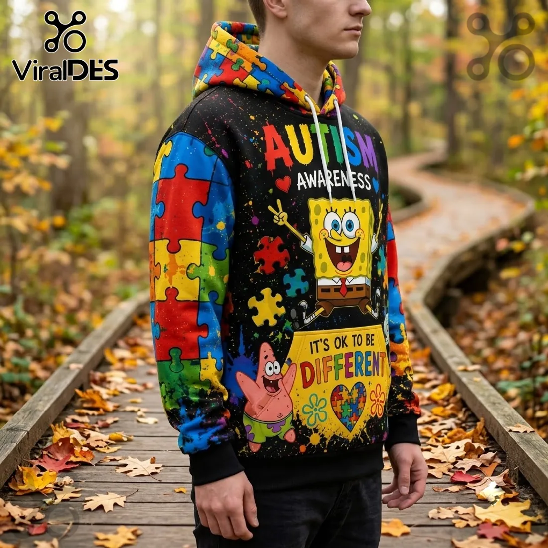 SpongeBob SquarePants Autism Awareness Halloween Hoodie SpongeBob SquarePants Autism Awareness Halloween Hoodie
