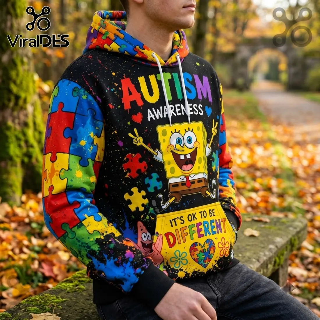 SpongeBob SquarePants Autism Awareness Halloween Hoodie SpongeBob SquarePants Autism Awareness Halloween Hoodie