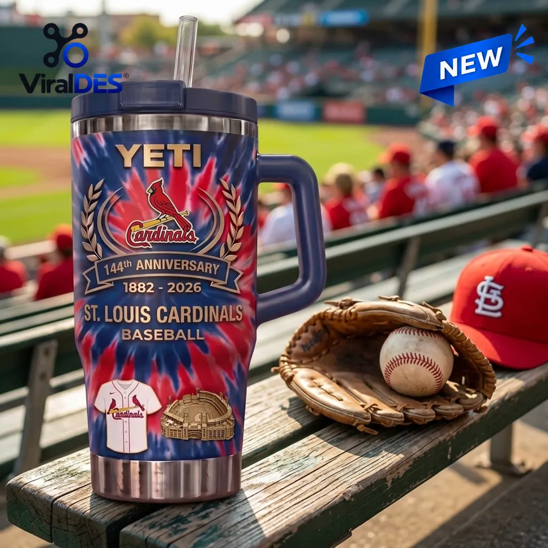 St. Louis Cardinals 144th Anniversary YETI Tumbler St. Louis Cardinals 144th Anniversary YETI Tumbler